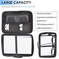 Nouveau PS5 Slim Console Case Protective Grande Capacité EVA Stockage Sac À Glissière Spécial Console Zipper EVA Storage Case