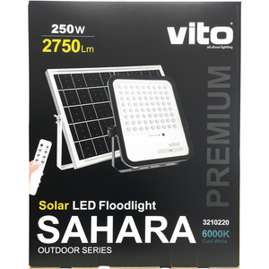 Vito 250W LED <b>Solar</b> Spotlight 6000K Cold <b>Light</b> IP65 Outdoor Flood <b>Light</b> - Product Image 3
