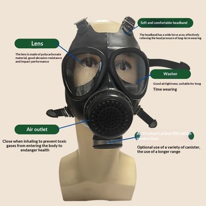 Máscara de Gas Completa FNJ05A, Multifuncional, <span class=keywords><strong>Autofiltrante</strong></span>, Resistente a Ácidos y Álcalis, para Derrames Químicos y Construcción - Product Image 4