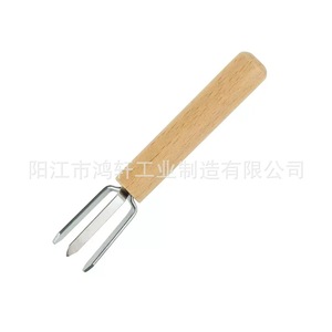 Pincho de Madera de Haya y Acero Inoxidable 430 para Asar al Aire Libre, Utensilio de Cocina 10.4x2.5x2.5cm - Product Image 2