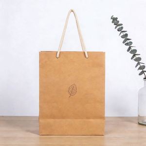 Fashion Design High Quality Eco-Friendly Recyclable Kraft Paper <b>Bags</b> Custom Design Offset/Digital Lamination Candle MOQ 1000pcs - Product Image 1
