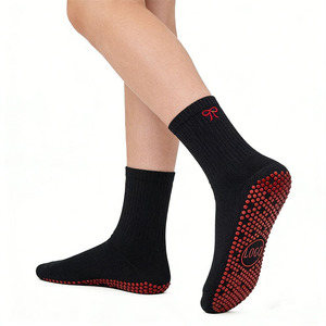 Calzini Antiscivolo per Pilates <span class=keywords><strong>con</strong></span> Logo Personalizzato e <span class=keywords><strong>Fiocco</strong></span> Ricamato, Graziosi Calzini da Yoga - Product Image 6