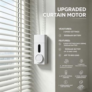 Motor Inteligente Tuya WiFi ZigBee Matter <span class=keywords><strong>para</strong></span> Persianas Enrollables de Cadena, con Control por Voz, Aplicación y Control Remoto RF - Product Image 2