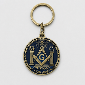 Porte-clés personnalisé en gros pour <span class=keywords><strong>la</strong></span> <span class=keywords><strong>franc</strong></span>-<span class=keywords><strong>maçonnerie</strong></span>, pendentif symbole maçonnique, porte-clés pour association religieuse, souvenir pour membre, porte-clés culturel - Product Image 2