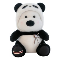 Peluche chien mignon transformable en ours panda, super douce, rembourrage en coton PP et maille, lavable, anti-stress, cadeau pour enfants, 31-50cm, vernissage UV
