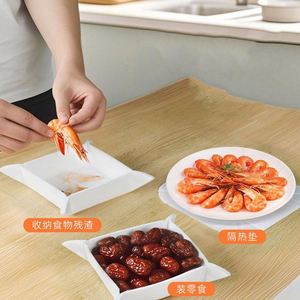 Modern Single Tier <b>Collapsible</b> Silicone <b>Storage</b> Tray Portable Folding Accessory Holder for Jewelry Food Tools for Game Bowls - Product Image 6