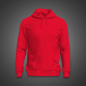 Premium <b>Red</b> Fleece Pullover <b>Hoodie</b> Custom Plain Sweatshirt Drawstring Hood Kangaroo Pocket Long Sleeve Casual Streetwear Winter - Product Image 4