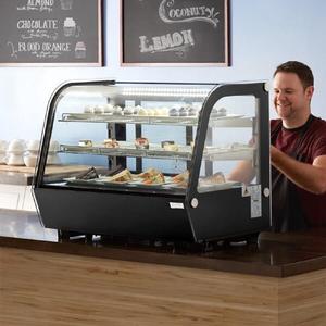 <span class=keywords><strong>Vitrine</strong></span> réfrigérée pour boulangerie Rebirth, 48 pouces, cadre en acier inoxydable, façade en verre incurvé, étagères réglables à plusieurs niveaux - Product Image 3