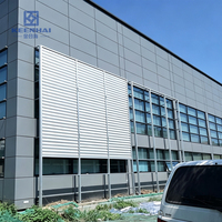 Brise-soleil en aluminium, système d'ombrage solaire architectural pour les projets de façades de bâtiments commerciaux