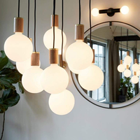 Ampoule LED à filament G80 dimmable 2700K, verre blanc porcelaine, culot E26 E27 B22, éclairage résidentiel AC 220V