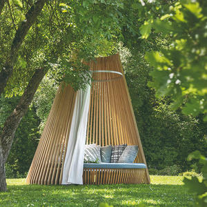 Lit de repos moderne et imperméable pour hôtel, mobilier de patio extérieur toutes saisons, idéal pour les centres de villégiature de luxe, avec auvent et lit de jour réglable pour piscine - Product Image 4