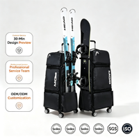 Sac de transport à roulettes noir pour snowboard BSCI, étui de protection Oxford pour snowboard, étanche et antivol