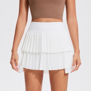 Set celana pendek olahraga wanita, antiselip, dengan saku dapat disesuaikan untuk Yoga/tenis/Golf fitur peregangan gaya anak perempuan - Product Image 4