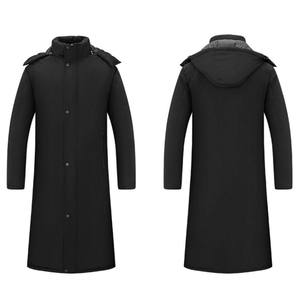 סיטונאי Mens Parka מעילי רוכסן ללבוש להתחמם אמצע אורך למטה מעיל מחומם ארוך חורף מעיל לגברים - Product Image 2
