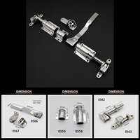 Kit de verrouillage pour conteneur de camion en acier inoxydable 304, ensemble de barres de verrouillage de 34 mm pour tuyaux, robuste, pour conteneurs frigorifiques, OEM ODM