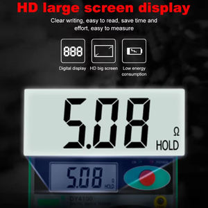 Probador de resistencia de tierra Digital de alto voltaje 0-2000 Ohm Tester Meter Multímetro Megohmmeter para pruebas de alto voltaje de hasta 500V - Product Image 6
