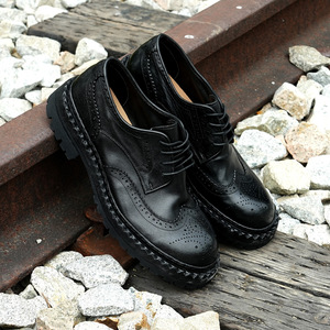 รองเท้าหนังแท้ลายบล็อกสีสันสดใสแบบ Goodyear Welted พื้นหนา สไตล์ธุรกิจ สไตล์เรโทร สำหรับผู้ชาย แบบสวม - Product Image 3