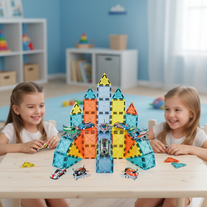 ELI TOYS Juego de 59 Piezas de Bloques de Construcción Magnéticos de Alta Calidad, Juguetes Educativos para Niños, Bloques Magnéticos 3D - Product Image 6