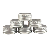 Capsules métalliques pour bocaux, bouchons de bouteilles en aluminium, argent, noir, or, 18 mm, 20 mm, 24 mm