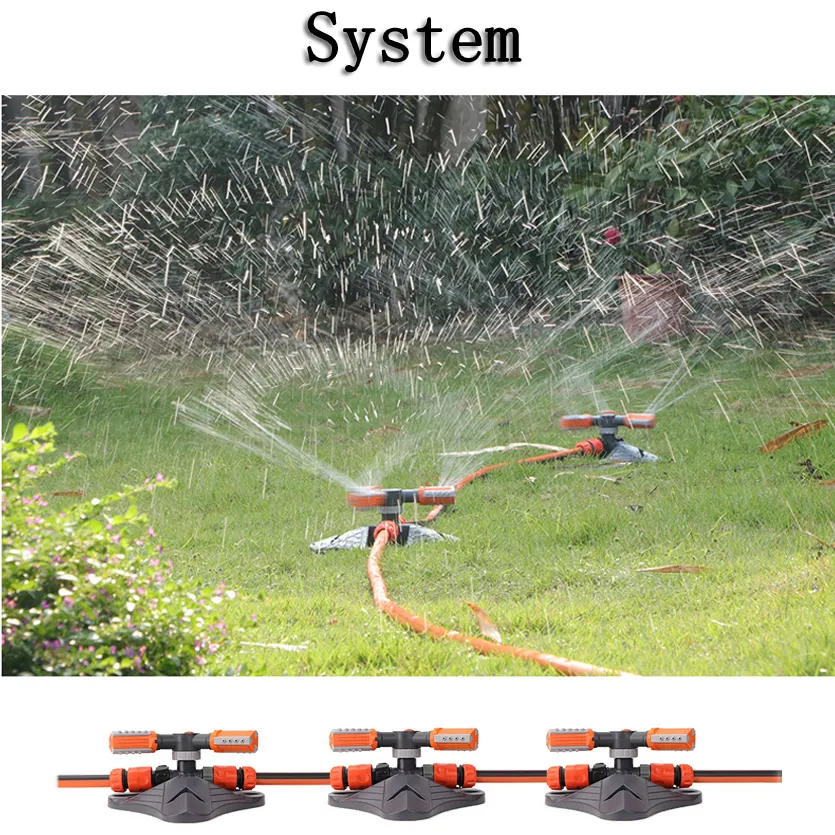 Sprinkler de água rotativo 360 graus, para gramado de jardim