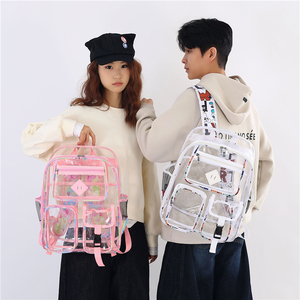 Zaini Unisex Trasparenti Impermeabili in PVC, Borse Scolastiche di Grande Capacità per Studenti Universitari - Product Image 3