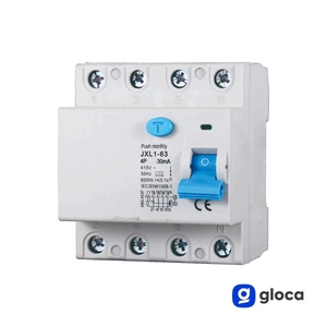 Interruptor Diferencial Gloca Pure 4P 30mA 415V 16A Clase A Montaje en Riel DIN JXL1-63 - Product Image 3