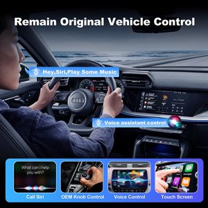 Boîte vidéo magique 6-en-1 pour Netflix <span class=keywords><strong>YouTube</strong></span>, adaptateur sans fil CarPlay Android Auto, lecture de carte TF pour voitures équipées de CarPlay filaire d'origine - Product Image 4
