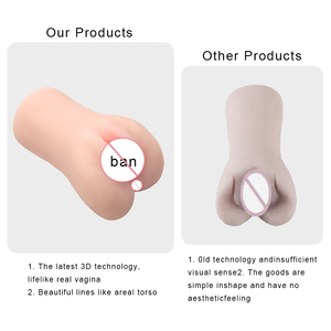 Bán buôn hậu môn TPE masturbators <span class=keywords><strong>Latex</strong></span> nam Dual Channel masturbators Đồ chơi tình dục thủ dâm máy bay cup Nam Túi âm hộ - Product Image 3