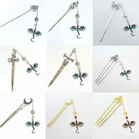 1 pièce Pince à cheveux vintage en alliage de zinc, motif Épée de dragon Aile Quatrième, accessoire de coiffure One Piece