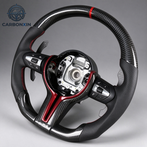 Volant sport personnalisé à 3 branches avec poignée standard en fibre de carbone et cuir pour E92 F30 F10 E60 F31 F82 E61 E90 E39 E91 E70 - Product Image 3