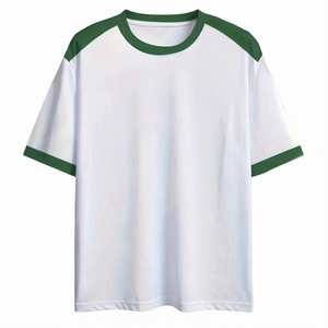 Camiseta Oversize de Algodón 100% para Hombre, Manga Corta, Cuello Redondo, Estilo Vintage Béisbol, Bloques de Color, Streetwear Casual, Ajuste Holgado, Camiseta de Verano - Product Image 1