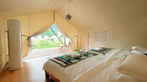 Tienda de lona de lujo Four Seasons Resort para acampar al aire libre Safari Casa Hotel Estructura de poste de metal tienda impermeable - Product Image 4