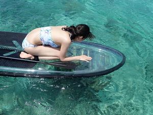 Ván chèo trong suốt độ cứng cao, kiểu dáng mới lạ, đẹp, đơn giản, nhẹ, tiêu chuẩn, có mái chèo, ổn định. - Product Image 2