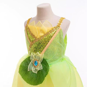 <span class=keywords><strong>Tiana</strong></span> princesse robe filles Halloween la princesse et la grenouille fée robe verte enfants fête d'anniversaire fée clochette Costume - Product Image 5