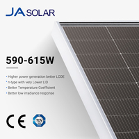 Panneaux solaires JA Solar Ja N-type double vitrage 590W 600W 610W 615W, panneaux solaires bifaciaux N-type Topcon avec le meilleur prix