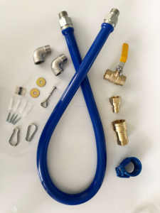 Connecteur commercial tuyau bleu pvc métal gaz kit <span class=keywords><strong>tube</strong></span> flexible pour cuisine polyvalent tuyau en <span class=keywords><strong>acier</strong></span> inoxydable de haute qualité - Product Image 2