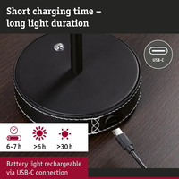 Lampe de table LED sans fil en bois, rechargeable, à intensité variable par toucher, abat-jour conique, lampe de bureau à pied métallique, pour hôtels et restaurants, vente en gros