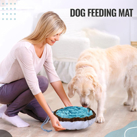 Personnalisé 2 en 1 Pet Slow Eating Enrichissement Dog Feeding Mat Pet Dog Snuffle Mat Training Sniffing Mat for Dogs