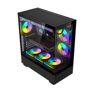 Fábrica al por mayor ATX Mid Tower PC Case Gaming Case <span class=keywords><strong>Desktop</strong></span> Tempered Glass <span class=keywords><strong>Computer</strong></span> Cases & Towers Support 360 Cooler - Product Image 2