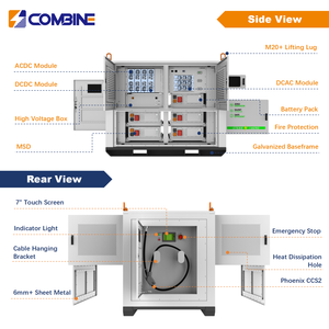 Heavy Duty 160kWh Mobile batteria di corrente continua sistema di accumulo di energia di grande capacità per festival all'aperto e uso di eventi commerciali - Product Image 4