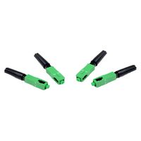 Conector de Fibra Óptica FTTH de Ensamblaje Rápido Aoptke APC SC-APC, Pre-Pulido, OEM, Azul Verde, Reutilizable