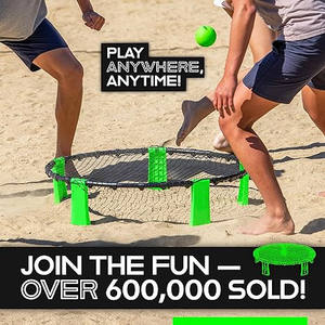 Ensemble de jeu Wellshow comprenant un étui de transport pour 3 balles et des règles pour l'extérieur, la pelouse, la plage et le filet rond pour enfants, adolescents et adultes - Product Image 5