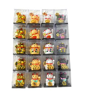 Bibelots de 2 pulgadas, decoración de gato que agita el chat, gato de <span class=keywords><strong>la</strong></span> suerte, estatuilla de gato de <span class=keywords><strong>la</strong></span> suerte, gato de <span class=keywords><strong>la</strong></span> suerte chino - Product Image 4