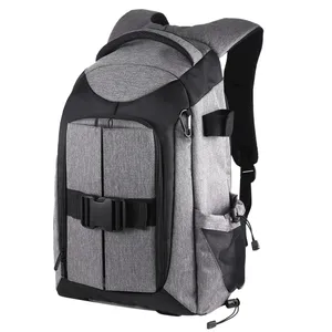 Free Sample OEM 3-Fold 14W Solar Power Outdoor Portable Dual Shoulders Backpack Camera Bag Solar Panels Bags