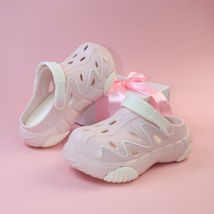 Sandalias de Plataforma Crocs para Mujer, Tacón de 3 cm, EVA Grueso, Transpirables, Antideslizantes, Punta Cerrada, Zapatos de Playa, Estilo para las Cuatro Estaciones - Product Image 4