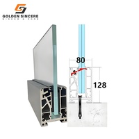 GS Modern Terrace Barandilla de vidrio con marco de aluminio y pasamanos