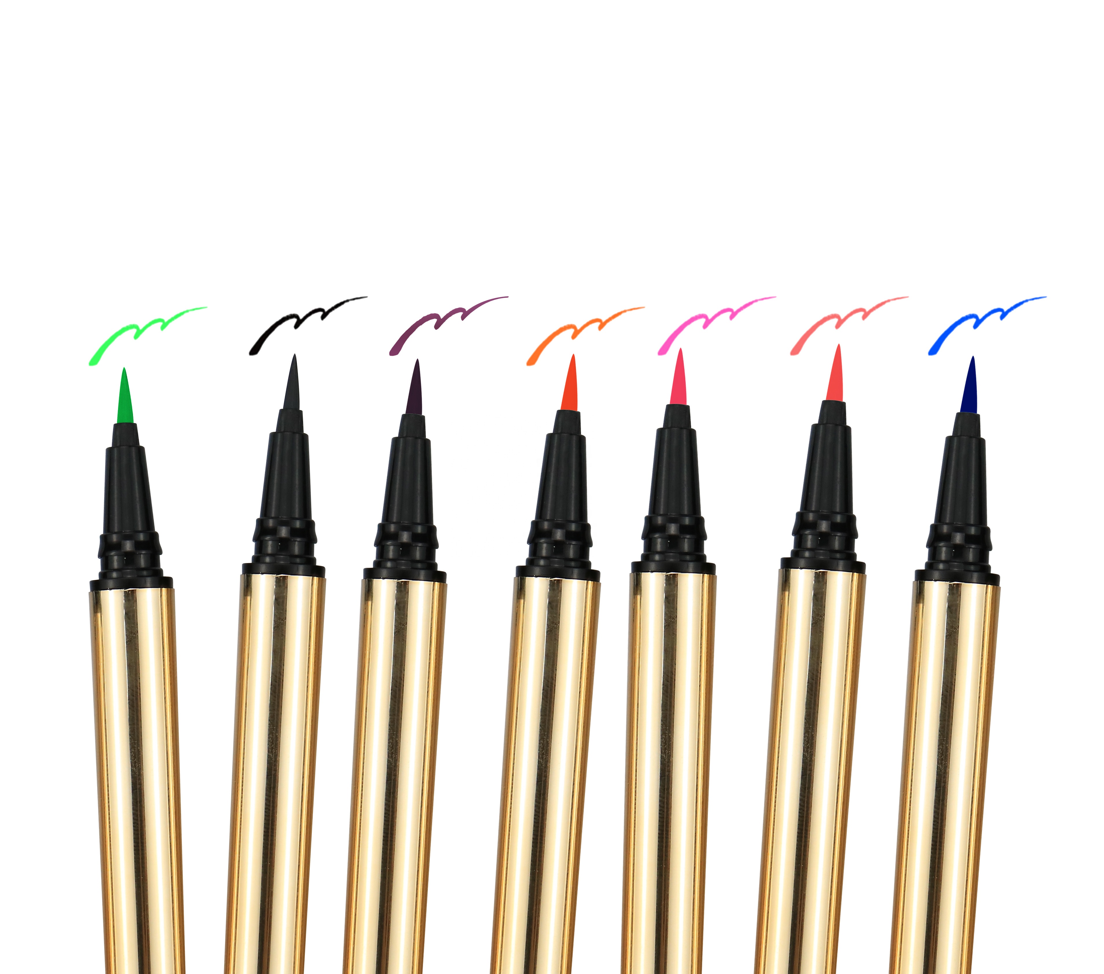 Оптовая продажа, профессиональная косметика для глаз, водостойкая дышащая сухая подводка для глаз жидкого цвета