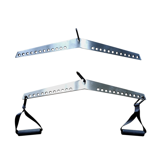 Stainless Steel Fitness Grip Handle Cable Attachment Pull up Bar Rowing Handle Fitness Equipment Accessories