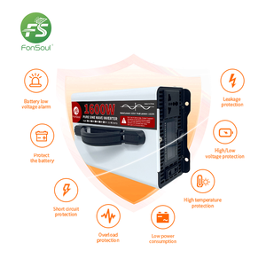 Convertisseur de courant automobile Fonsoul à onde sinusoïdale pure haute efficacité 800W/1600W DC12V/24V AC 110V/220V 50/60Hz monophasé pour <span class=keywords><strong>camping</strong></span>-<span class=keywords><strong>car</strong></span> - Product Image 5