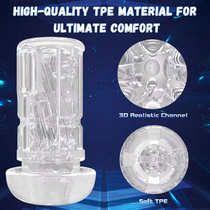 Вибрационный электрический мастурбатор 2-в-1 с функцией автоматического всасывания для мужчин, секс-игрушка для взрослых - Product Image 5
